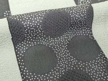 平和屋着物●上質な小紋　地紋起こし　市松丸文　正絹　逸品　DABE5689ps