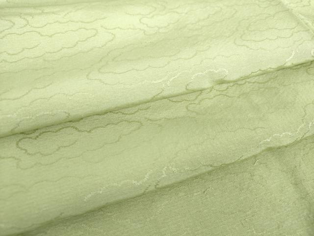平和屋着物●上質な色無地　雲地紋　夏虫色　正絹　逸品　未使用　DABE5690ps