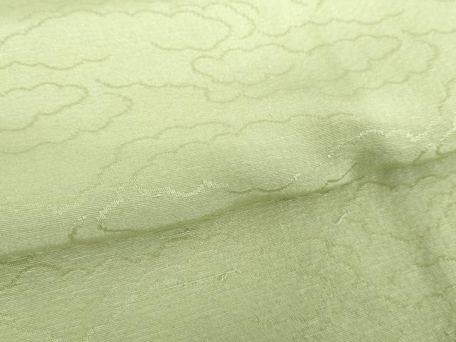 平和屋着物●上質な色無地　雲地紋　夏虫色　正絹　逸品　未使用　DABE5690ps