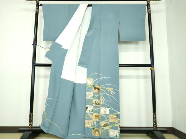 平和屋着物●豪華色留袖　刺繍　十二支　干支　稲穂　金銀彩　正絹　逸品　DABE5692ps