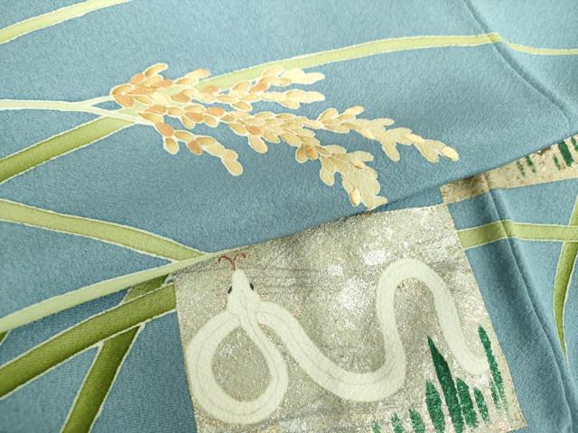 平和屋着物●豪華色留袖　刺繍　十二支　干支　稲穂　金銀彩　正絹　逸品　DABE5692ps