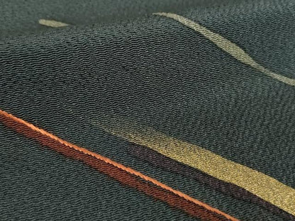 平和屋着物●訪問着　刺繍　斜線文　金彩　正絹　逸品　DABE5693ps