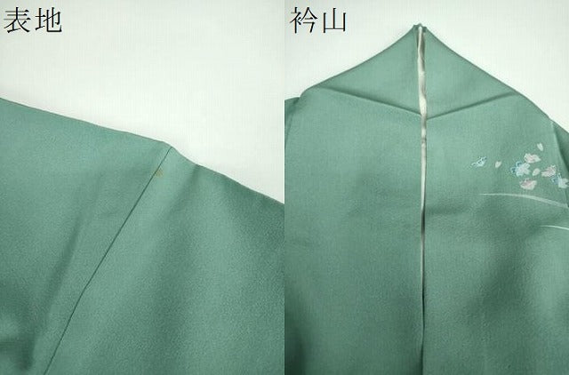平和屋着物●訪問着　友禅　草花文　暈し染め　正絹　逸品　DABE5695ps