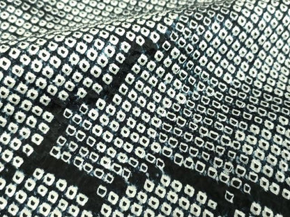平和屋着物●上質な小紋　総絞り　雲文　さが美扱い　正絹　逸品　未使用　DABE5702ps