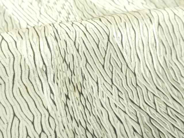 平和屋着物●上質な小紋　総杢目絞り　斜線文　正絹　逸品　DABE5703ps