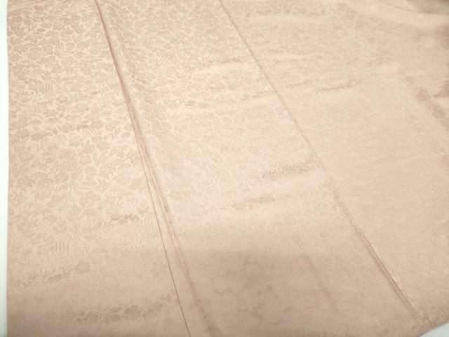 平和屋着物●上質な色無地　源氏香花地紋　洗柿色　正絹　逸品　DABE5704ps