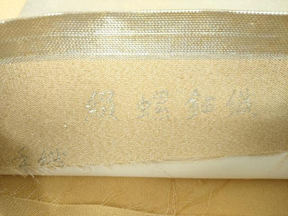 平和屋着物▼六通柄袋帯 綴螺鈿織 手織 老松 金銀糸 引箔 正絹 逸品 DABE5719ps