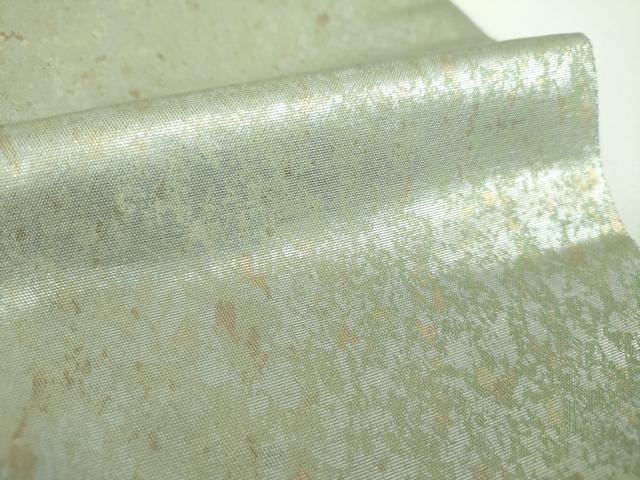 平和屋着物▼六通柄袋帯　草木染　箔千趣　金銀彩　引箔　正絹　逸品　DABE5744ps