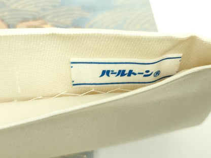 平和屋着物▼六通柄袋帯 唐織 古画松島屏風文 金糸 正絹 逸品 DABE5760ps
