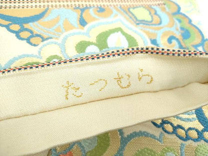 平和屋着物●龍村美術織物　たつむら　六通柄　本袋帯　唐織　大宝栄華錦　金糸　正絹　逸品　DABE5819ps
