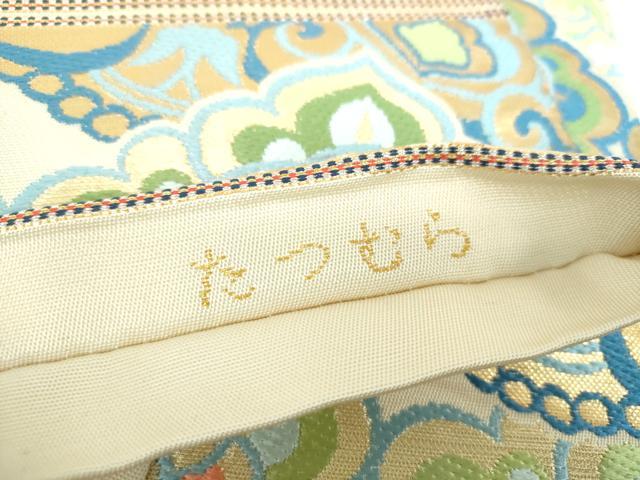 平和屋着物●龍村美術織物　たつむら　六通柄　本袋帯　唐織　大宝栄華錦　金糸　正絹　逸品　DABE5819ps