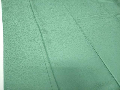 平和屋着物●上質な色無地　南天地紋　青磁色　正絹　逸品　未使用　DABE5831ps