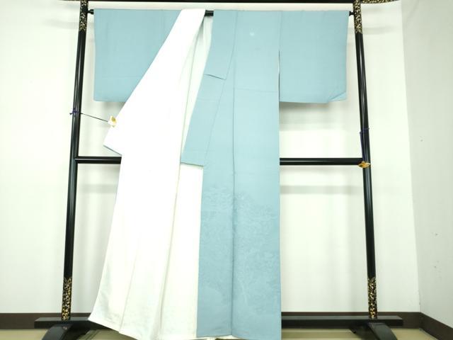 平和屋着物●豪華色留袖　几帳人物花地紋　浅縹色　正絹　逸品　DABE5833ps