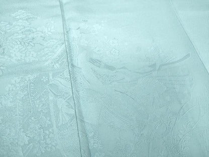 平和屋着物●豪華色留袖　几帳人物花地紋　浅縹色　正絹　逸品　DABE5833ps