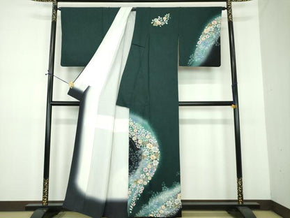 平和屋着物●訪問着　絞り　辻が花　暈し染め　正絹　逸品　DABE5834ps
