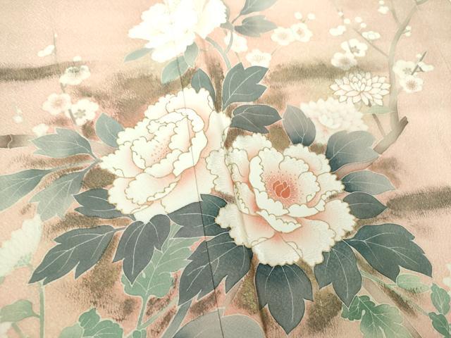 平和屋着物●訪問着　刺繍　籬花文　金彩　正絹　逸品　未使用　DABE5835ps