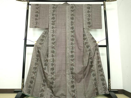 平和屋着物●本場大島紬　7マルキ　蔦の葉間道　正絹　逸品　DABE5836ps