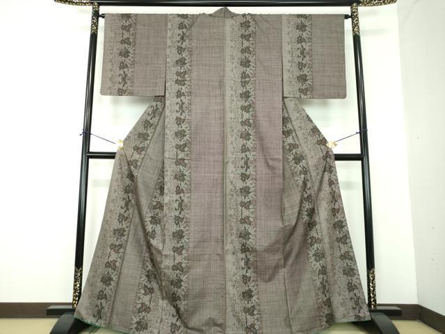 平和屋着物●本場大島紬　7マルキ　蔦の葉間道　正絹　逸品　DABE5836ps