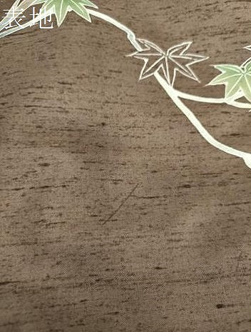 平和屋着物●白山紬　訪問着　友禅　楓文　正絹　逸品　DABE5839ps