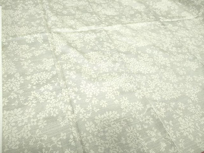 平和屋着物●本場大島紬　白大島　草花文　正絹　逸品　DABE5844ps