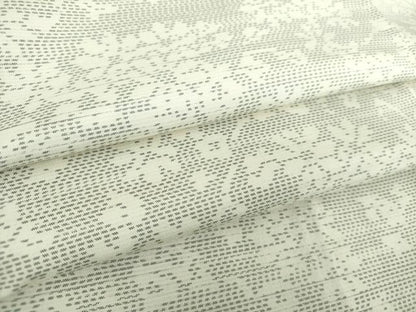 平和屋着物●本場大島紬　白大島　草花文　正絹　逸品　DABE5844ps