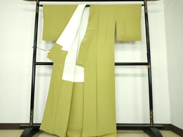 平和屋着物●上質な色無地　根岸色　正絹　逸品　DABE5845ps