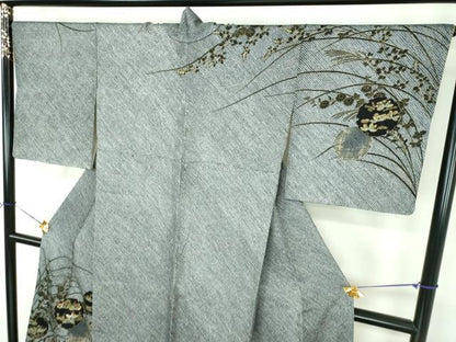 平和屋着物●訪問着　刺繍　絞り　雪輪花文　金彩　正絹　逸品　DABE5847ps