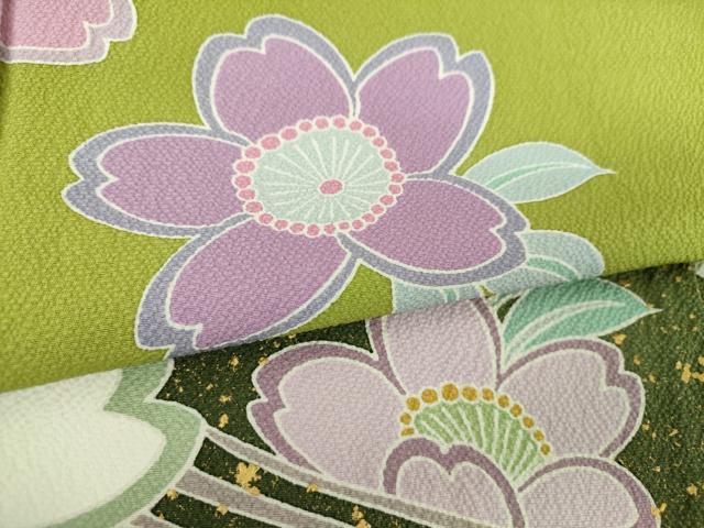 平和屋着物●豪華振袖　流水舞桜　暈し染め　金彩　正絹　逸品　DABE5849ps