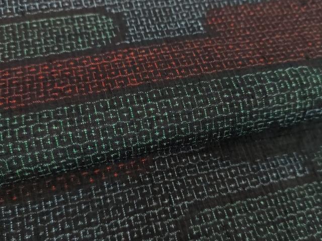 平和屋着物●結城紬　80亀甲　エ霞　正絹　逸品　DABE5850ps