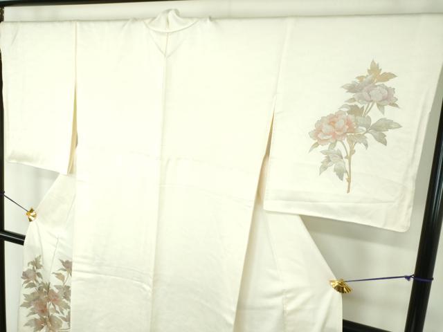 平和屋着物●金彩友禅　卓越技能者・名工・和田光正　訪問着　牡丹文　金銀彩　正絹　逸品　DABE5854ps