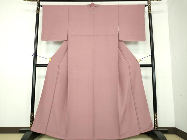 平和屋着物●上質な色無地　濃梅鼠色　正絹　逸品　未使用　DABE5855ps