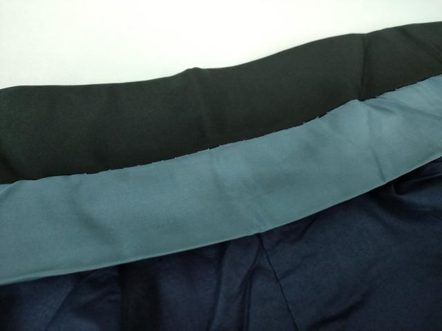 平和屋着物●男性　黒紋付　正絹　逸品　DABE5856ps