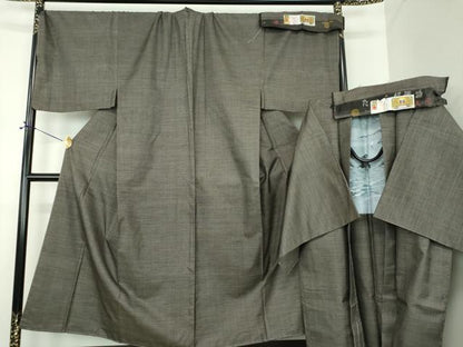 平和屋着物●男性　本場大島紬　アンサンブル　キングサイズ　100亀甲　総詰め　水間輝利作　証紙付き　正絹　逸品　未使用　DABE5861ps