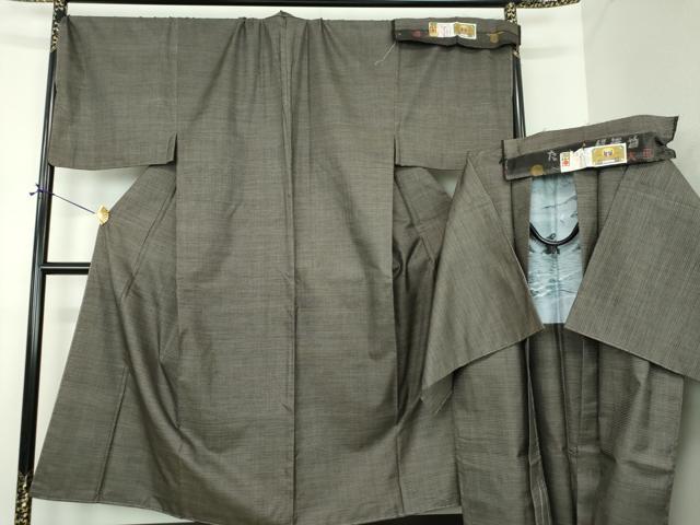 平和屋着物●男性　本場大島紬　アンサンブル　キングサイズ　100亀甲　総詰め　水間輝利作　証紙付き　正絹　逸品　未使用　DABE5861ps
