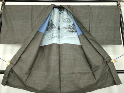 平和屋着物●男性　本場大島紬　アンサンブル　キングサイズ　100亀甲　総詰め　水間輝利作　証紙付き　正絹　逸品　未使用　DABE5861ps