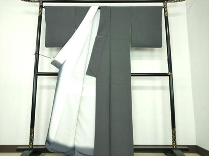 平和屋着物●江戸小紋　行儀　黒地　正絹　逸品　DABE5865ps