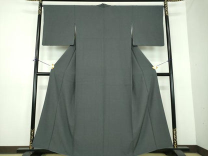平和屋着物●江戸小紋　行儀　黒地　正絹　逸品　DABE5865ps