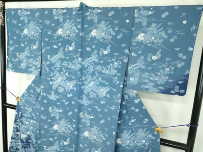 平和屋着物●訪問着　風景花文　暈し染め　正絹　逸品　未使用　DABE5866ps