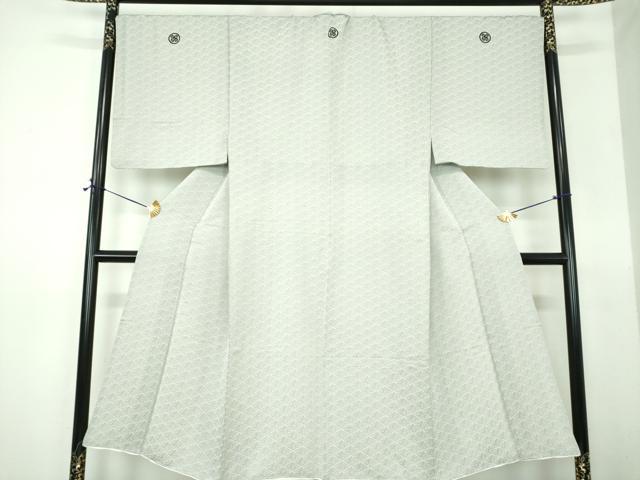 平和屋着物●男性　色紋付　羽織セット　長羽織　寿字文　正絹　逸品　DABE5873ps