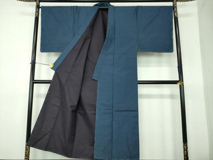 平和屋着物●男性　本場大島紬　アンサンブル　長羽織　亀甲柄　正絹　逸品　未使用　DABE5874ps