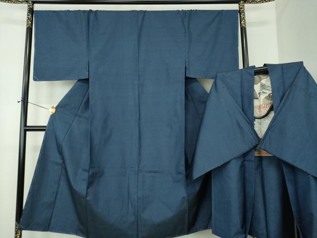 平和屋着物●男性　本場大島紬　アンサンブル　長羽織　亀甲柄　正絹　逸品　未使用　DABE5874ps
