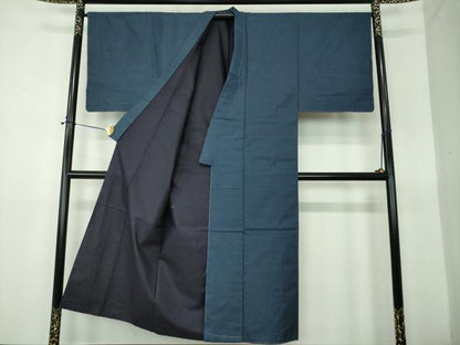 平和屋着物●男性　本場大島紬　アンサンブル　長羽織　幾何学文様　正絹　逸品　未使用　DABE5875ps