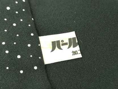 平和屋着物●伝統工芸士　保科土山　江戸小紋　切嵌吉祥小紋柄　黒地　正絹　逸品　DABE5890ps