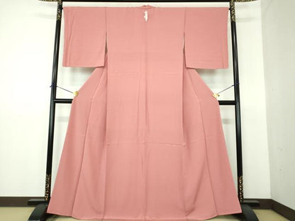 平和屋着物●上質な色無地　長春色　正絹　逸品　未使用　DABE5892ps