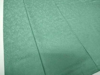 平和屋着物●上質な色無地　草葉地紋　水浅葱色　正絹　逸品　DABE5899ps