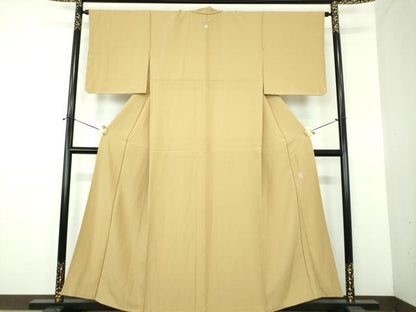 平和屋着物●上質な色無地　木蘭色　正絹　逸品　DABE5909ps