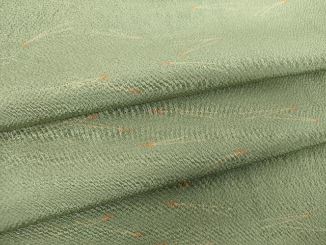 平和屋着物●上質な小紋　敷松葉　鬼しぼ縮緬　正絹　逸品　DABE5913ps