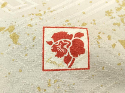 平和屋着物●女優・後藤久美子ブランド　振袖　駒刺繍　枝垂れ桜　雲取り舞蝶橘　金銀彩　ますいわ屋扱い　正絹　逸品　DABE5916ps