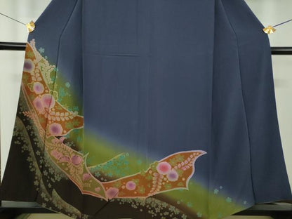 平和屋着物●訪問着　絞り　辻が花　暈し染め　金彩　正絹　逸品　DABE5919ps