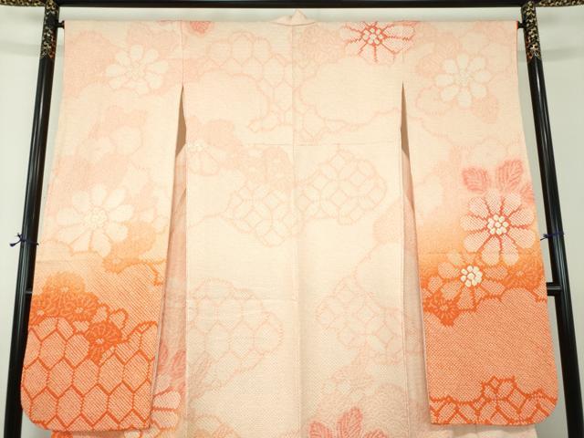 平和屋着物●豪華振袖　総絞り　雲取り花文　正絹　逸品　DABE5921ps